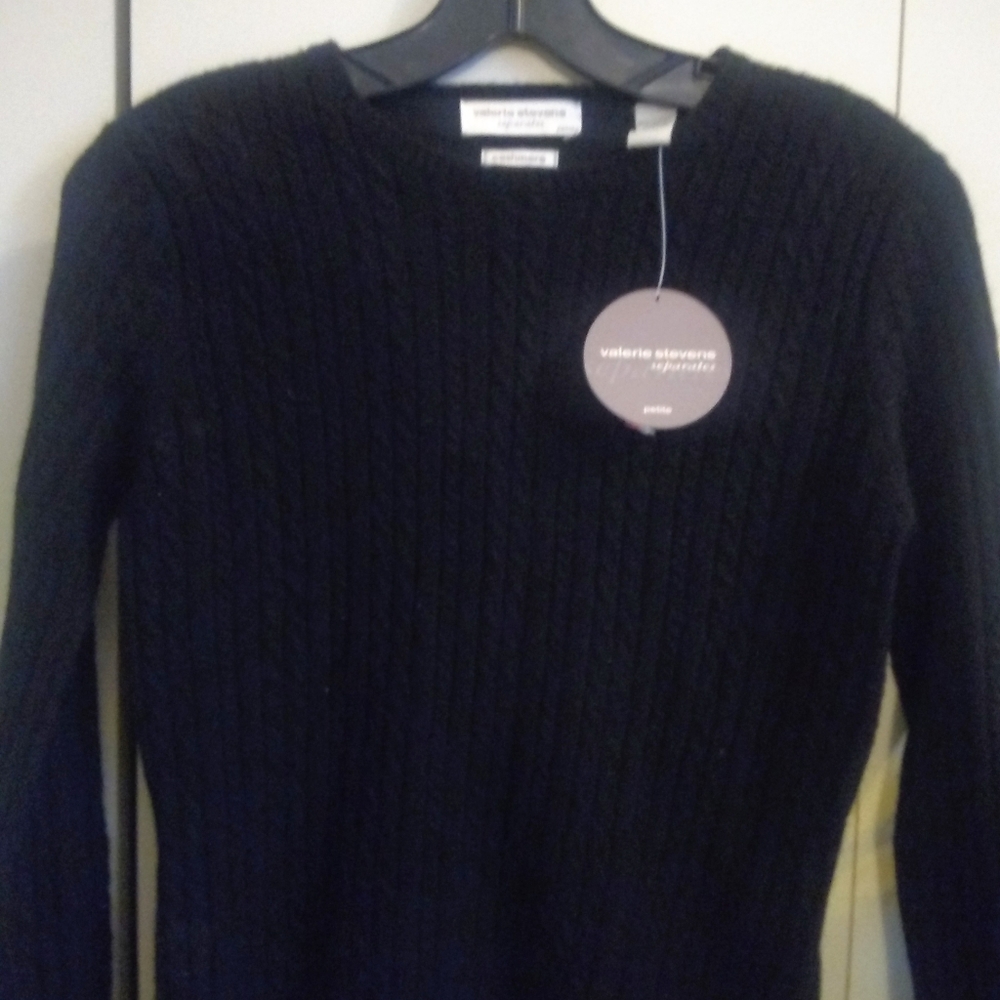 Valerie Stevens black cashmere sweater